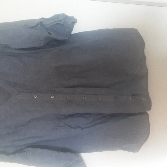 J.Jill Button Down Roll Tab Sleeve Top Sz L - Picture 3 of 7